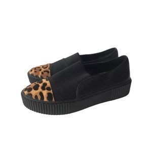 Lori Goldstein Sylvie Leopard Calf Hair Sneakers